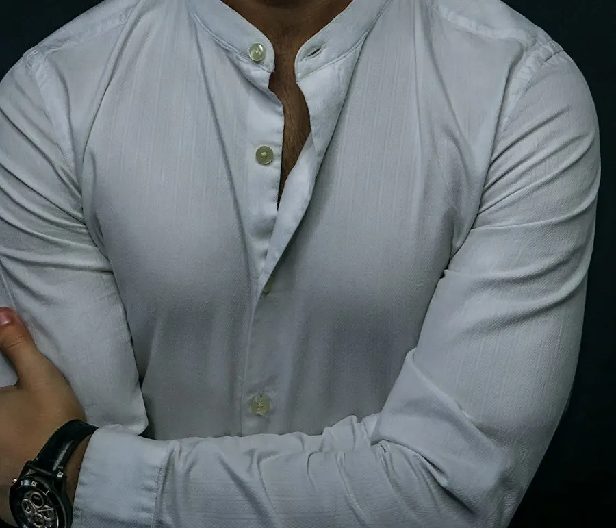 Rugged White Poplin Shirt - Clean Modern Fit