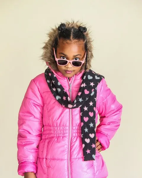 Comfy Black Nylon Jacket - Easy Wear for Busy Kids