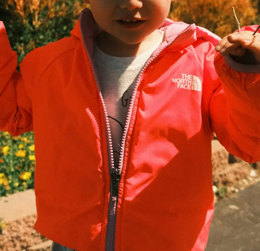 Cheerful Orange Polyester Jacket - Soft on Little Skin
