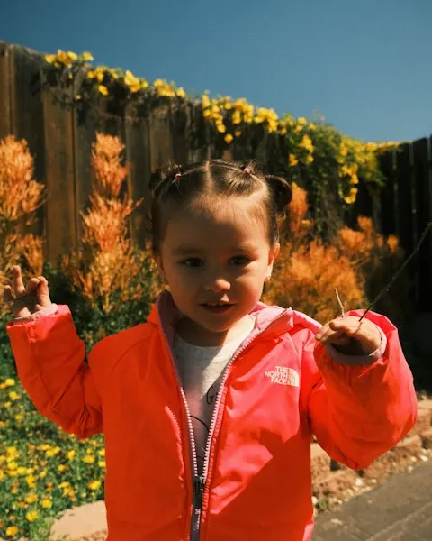Cheerful Orange Polyester Jacket - Soft on Little Skin
