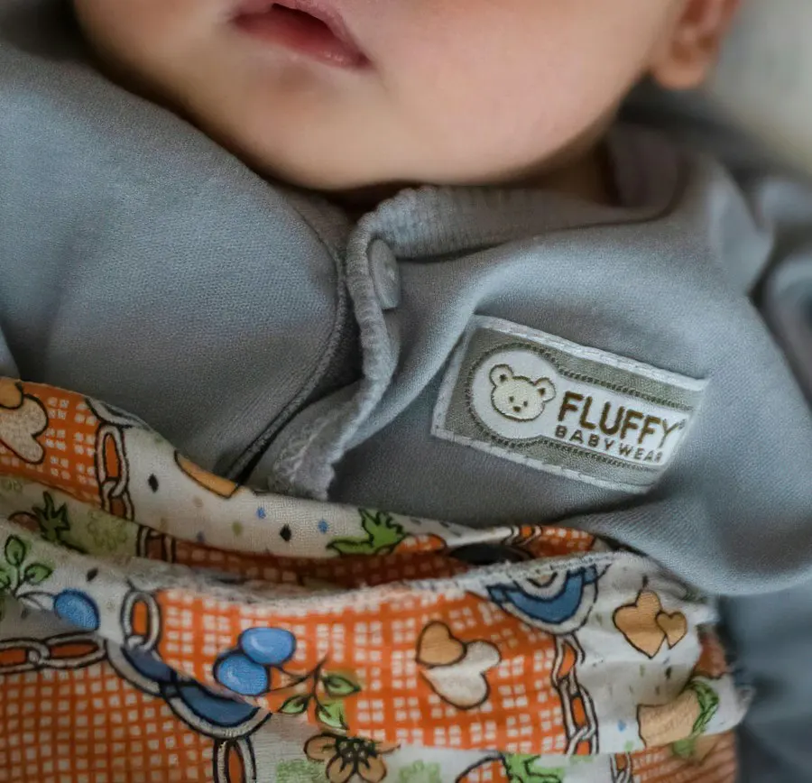 Cheerful Grey Onesie - Easy Wear for Busy Kids